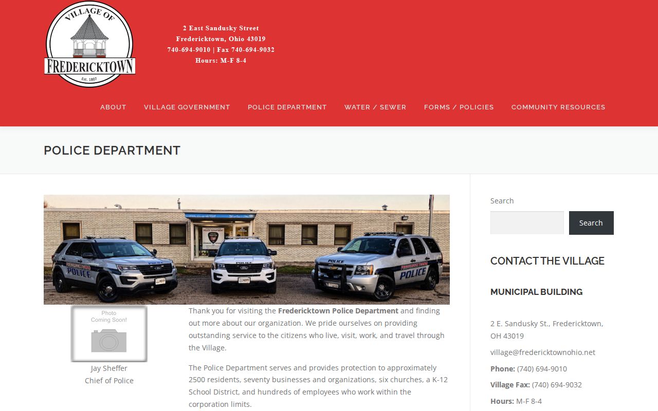 Fredericktown court docket police coverage context