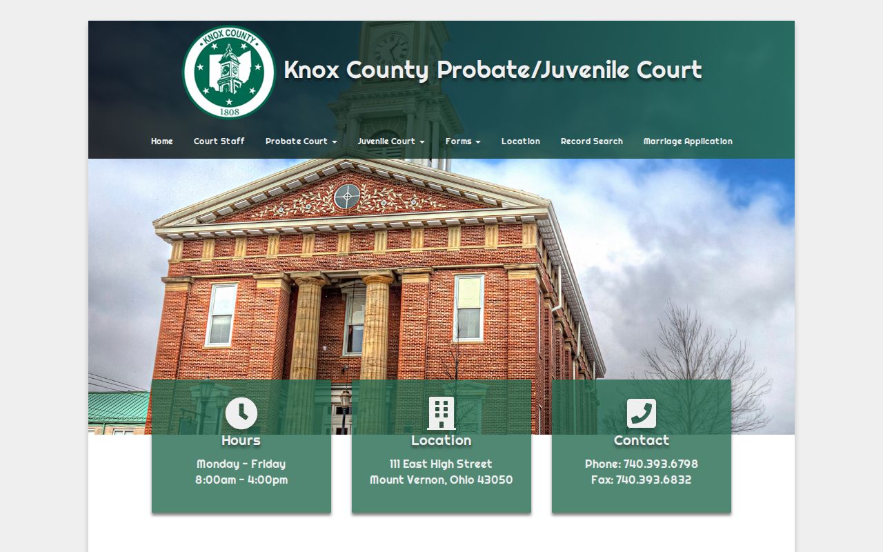 Knox County court docket route for Probate and Juvenile Court