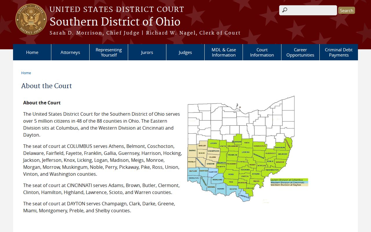 Knox County court docket federal court access reference